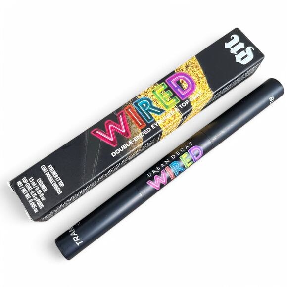 Urban Decay Wired Double Ended Eyeliner and Top Coat in Circuit Gold - Picture 1 of 3